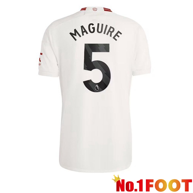 Manchester United (Maguire 5) Third Football Jersey White 2023/2024