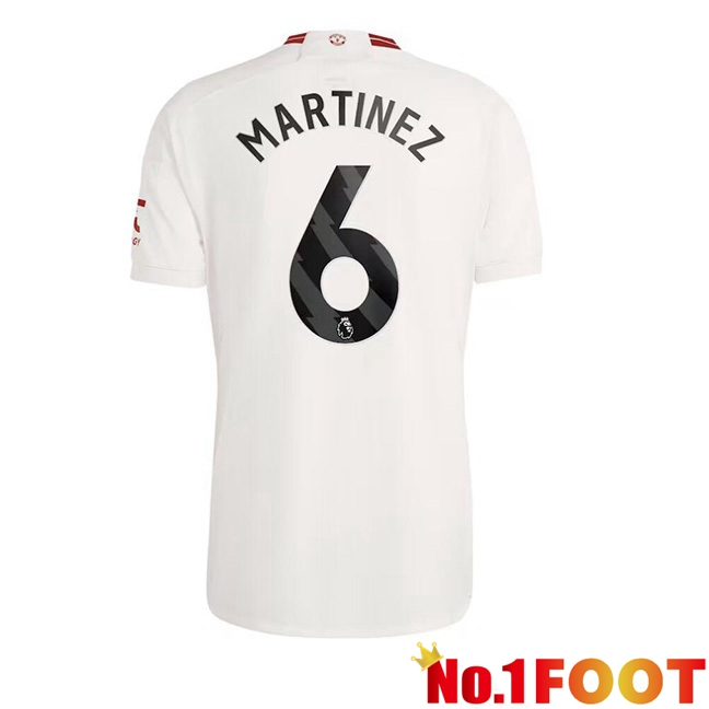 Manchester United (Martinez 6) Third Football Jersey White 2023/2024 - Click Image to Close