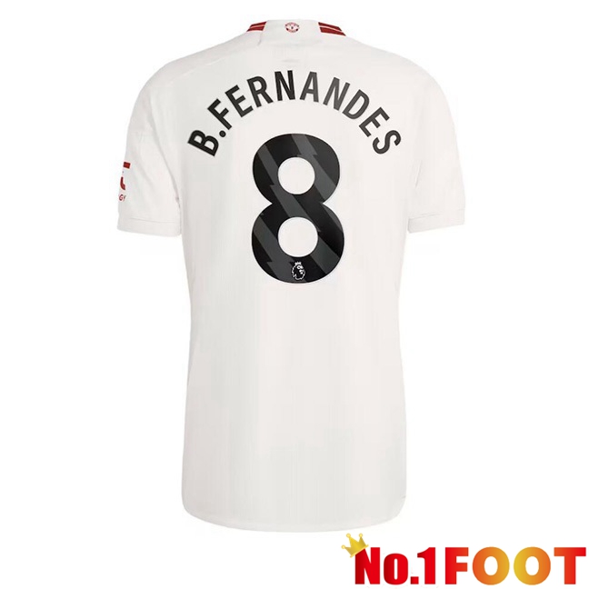 Manchester United (B.Fernandes 8) Third Football Jersey White 2023/2024