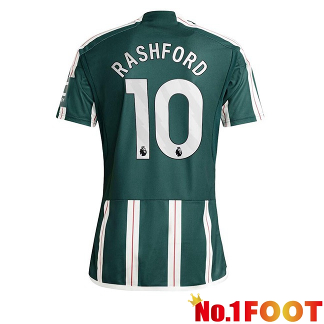 Manchester United (Rashford 10) Away Football Jersey Green 2023/2024 - Click Image to Close