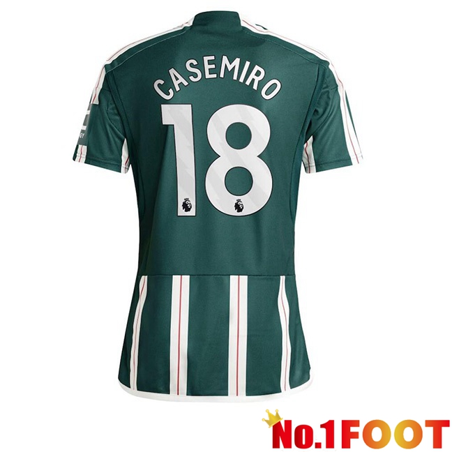 Manchester United (Casemiro 18) Away Football Jersey Green 2023/2024