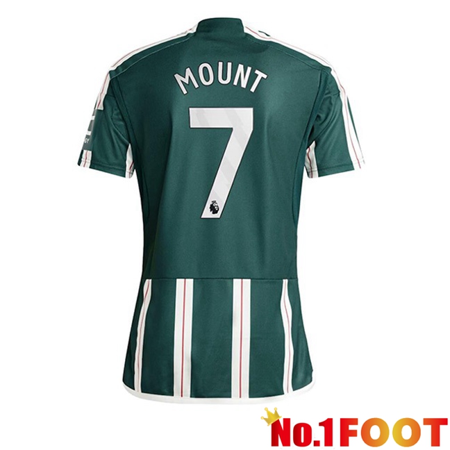 Manchester United (Mount 7) Away Football Jersey Green 2023/2024 - Click Image to Close