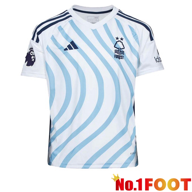 Nottingham Forest Away Football Jersey Blue White 2023/2024