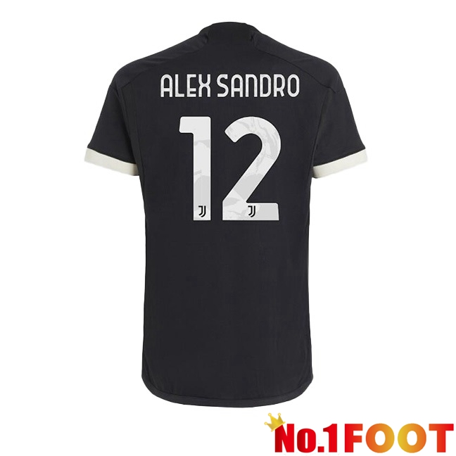 Juventus (ALEX SANDRO 12) Third Football Jersey Black 2023/2024