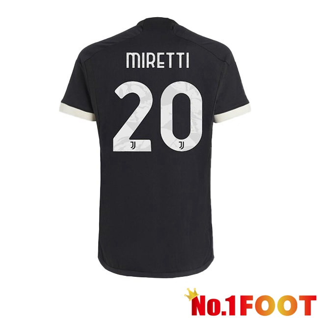 Juventus (MIRETTI 20) Third Football Jersey Black 2023/2024