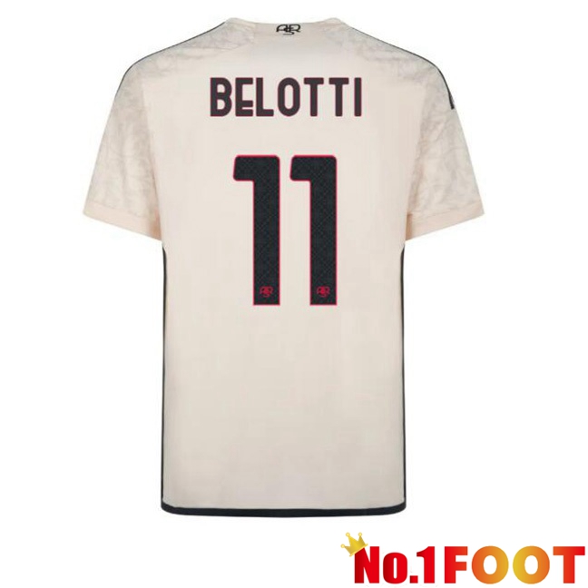 AS Roma (BELOTTI 11) Away Football Jersey Yellow 2023/2024