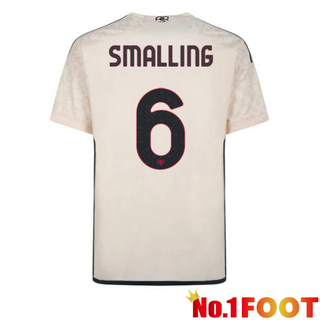 AS Roma (SMALLING 6) Away Football Jersey Yellow 2023/2024