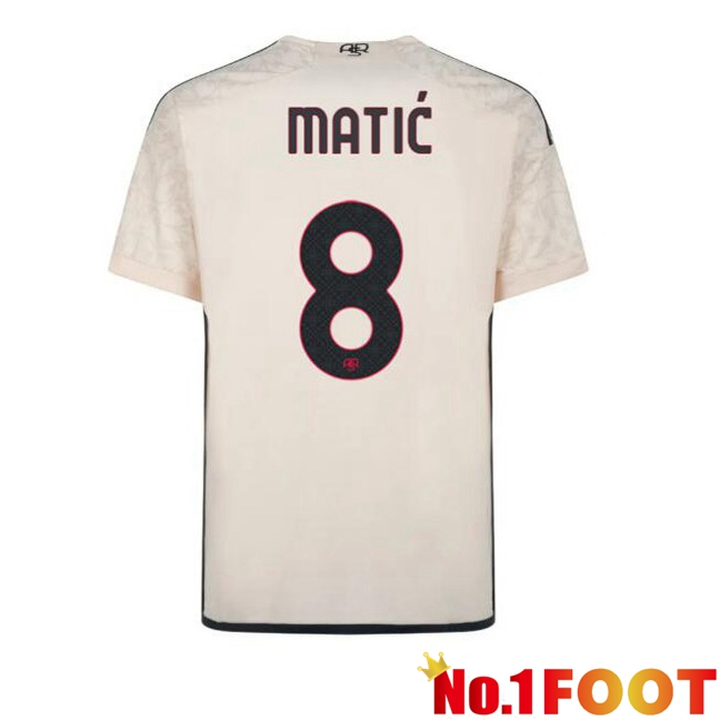 AS Roma (MATIĆ 8) Away Football Jersey Yellow 2023/2024