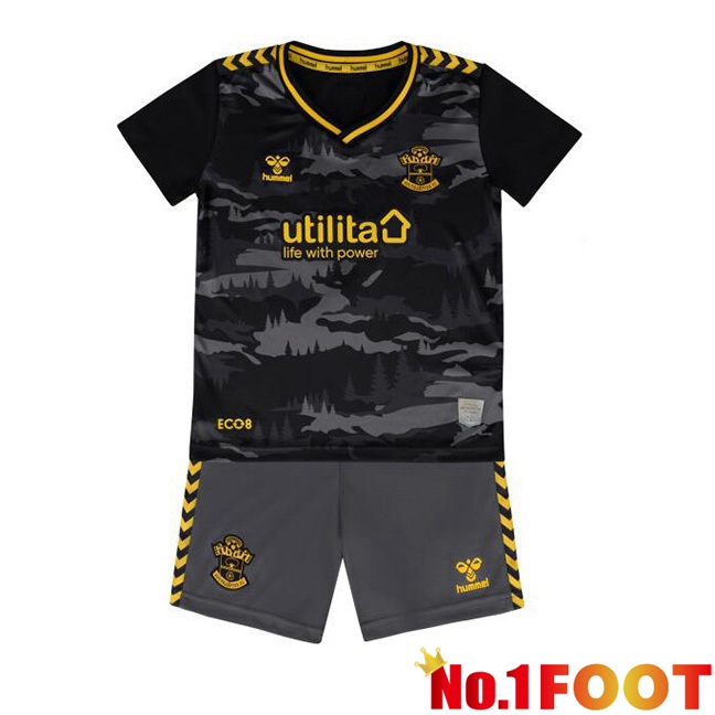 Southampton FC Kids Third Football Jersey Black 2023/2024