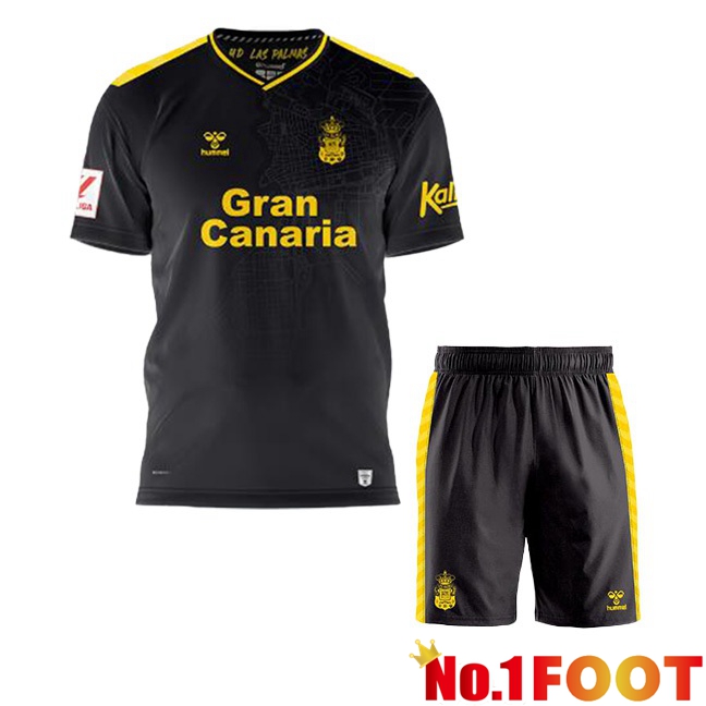 UD Las Palmas Kids Away Football Jersey Black 2023/2024 - Click Image to Close