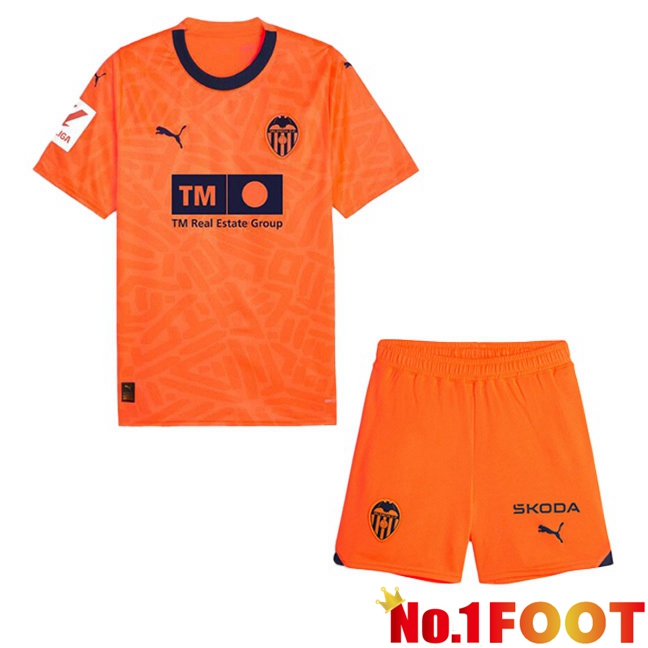 Valencia CF Kids Third Football Jersey Orange 2023/2024