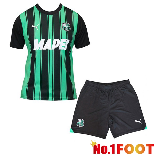 US Sassuolo Kids Home Football Jersey Green 2023/2024