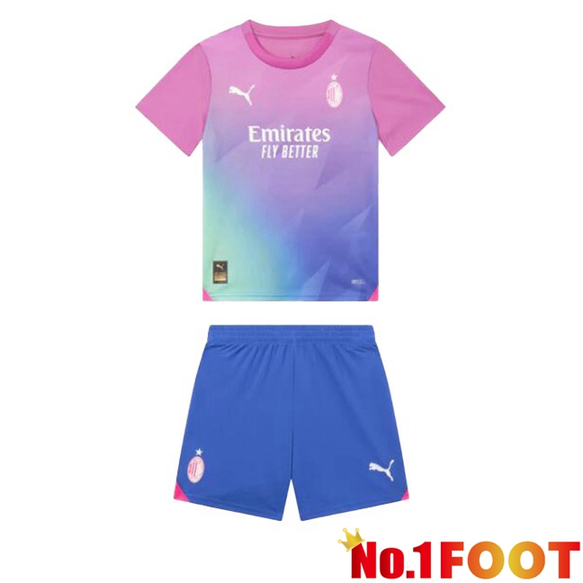 AC Milan Kids Third Football Jersey Rose 2023/2024