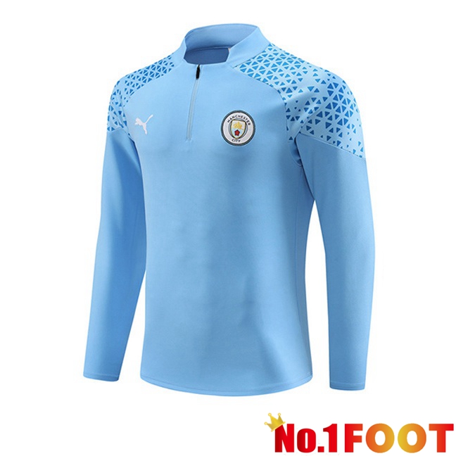 Manchester City Training Sweatshirt Blue 2023/2024 - Click Image to Close