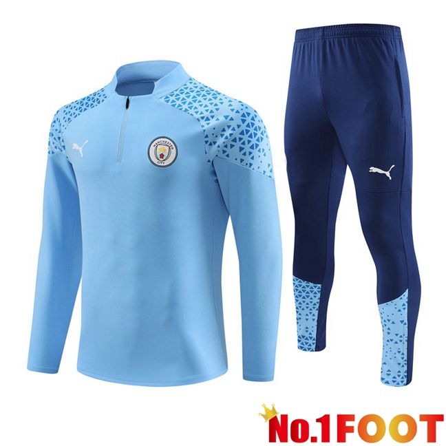 Manchester City Training Tracksuit Suit Blue 2023/2024