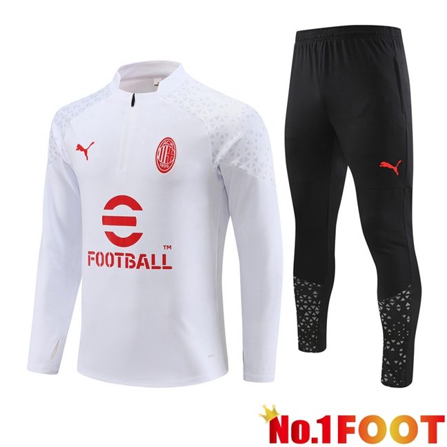 AC Milan Training Tracksuit Suit White 2023/2024