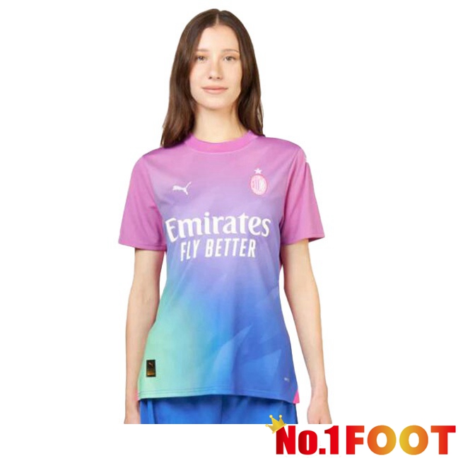 AC Milan Womens Third Football Jersey Rose 2023/2024