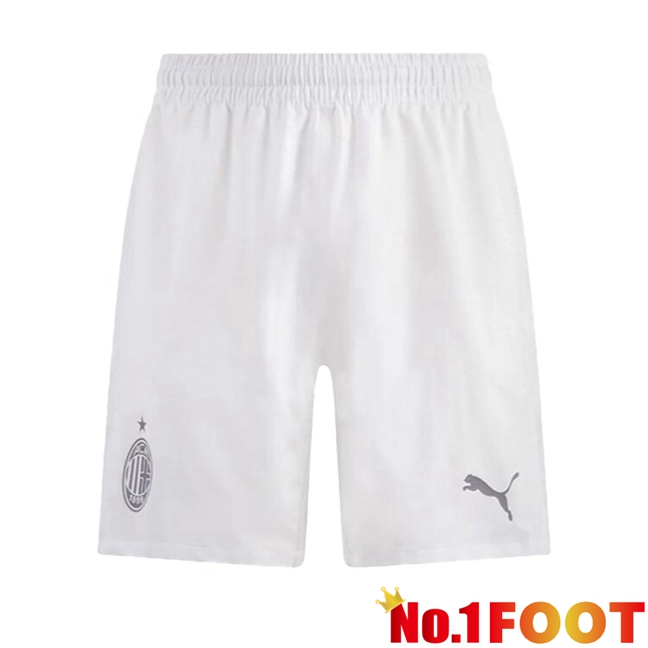 AC Milan Soccer Shorts Away White 2023/2024