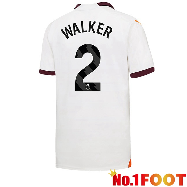 Manchester City (Kyle Walker 2) Away Football Jersey White 2023/2024