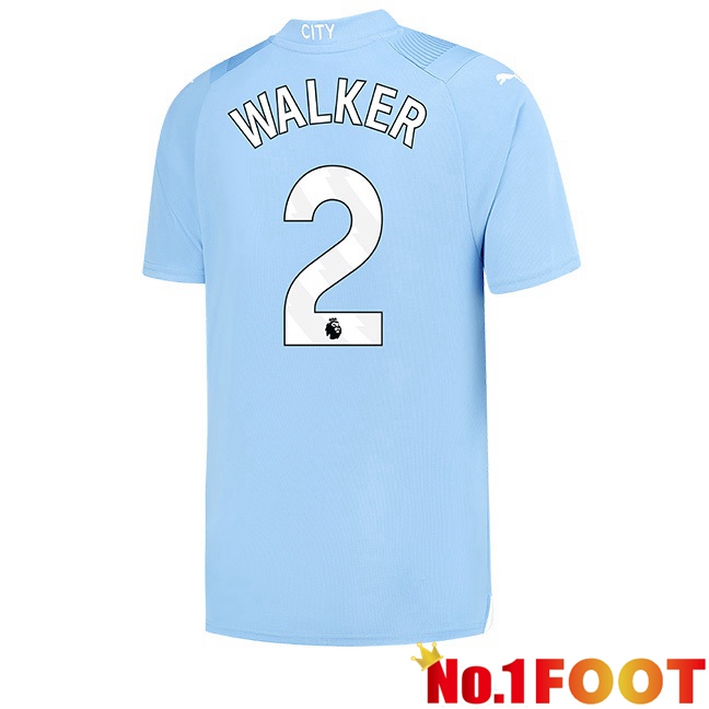 Manchester City (Kyle Walker 2) Home Football Jersey Blue 2023/2024