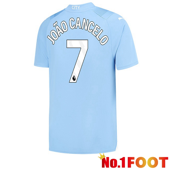 Manchester City (João Cancelo 7) Home Football Jersey Blue 2023/2024