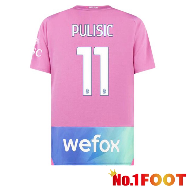 AC Milan (Pulisic 11) Third Football Jersey Rose 2023/2024