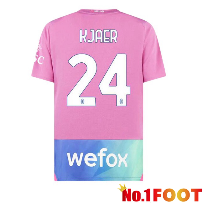 AC Milan (Kjaer 24) Third Football Jersey Rose 2023/2024