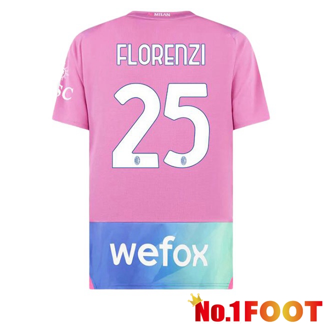 AC Milan (Florenzi 25) Third Football Jersey Rose 2023/2024