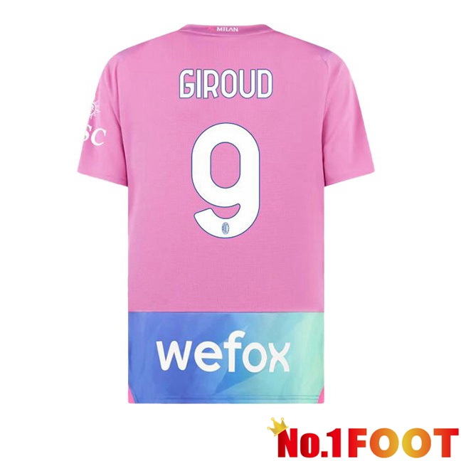 AC Milan (Giroud 9) Third Football Jersey Rose 2023/2024