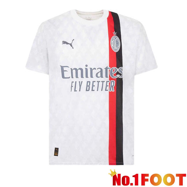 AC Milan Away Football Jersey White 2023/2024 - Click Image to Close