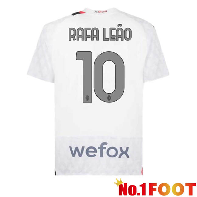 AC Milan (Rafa Leão 10) Away Football Jersey White 2023/2024