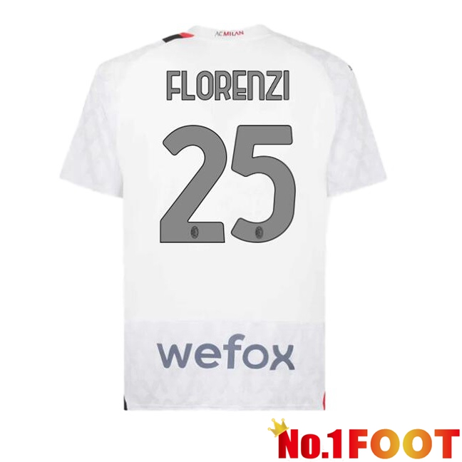 AC Milan (Florenzi 25) Away Football Jersey White 2023/2024