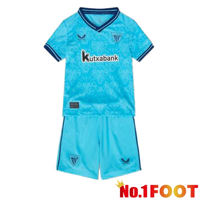 Athletic Bilbao Kids Away Football Jersey Blue 2023/2024