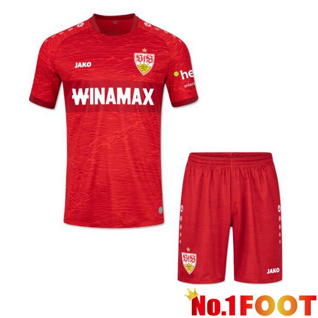 VfB Stuttgart Kids Away Football Jersey Red 2023/2024