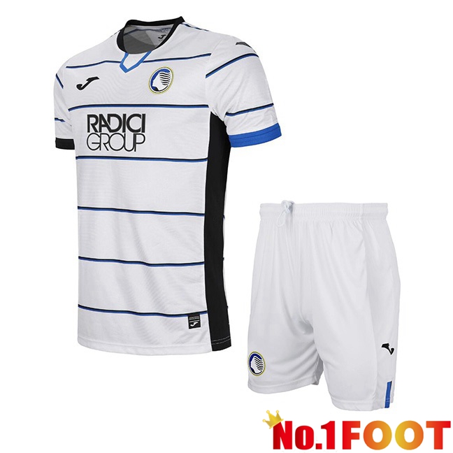 Atalanta Kids Away Football Jersey White 2023/2024