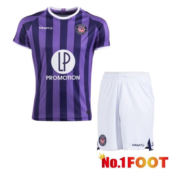 Toulouse Kids Away Football Jersey Purple 2023/2024