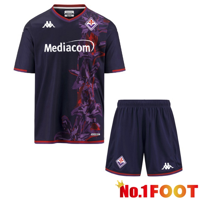 ACF Fiorentina Kids Third Football Jersey Black 2023/2024 - Click Image to Close