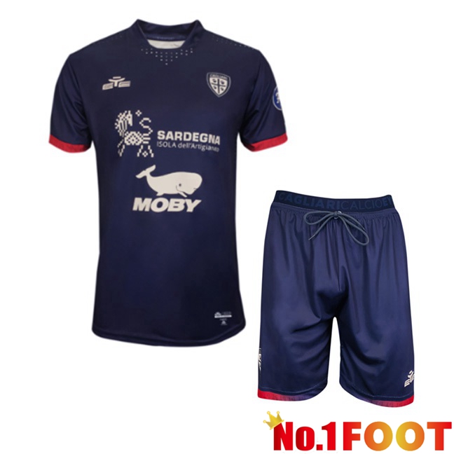 Cagliari Calcio Kids Third Football Jersey Blue Royal 2023/2024