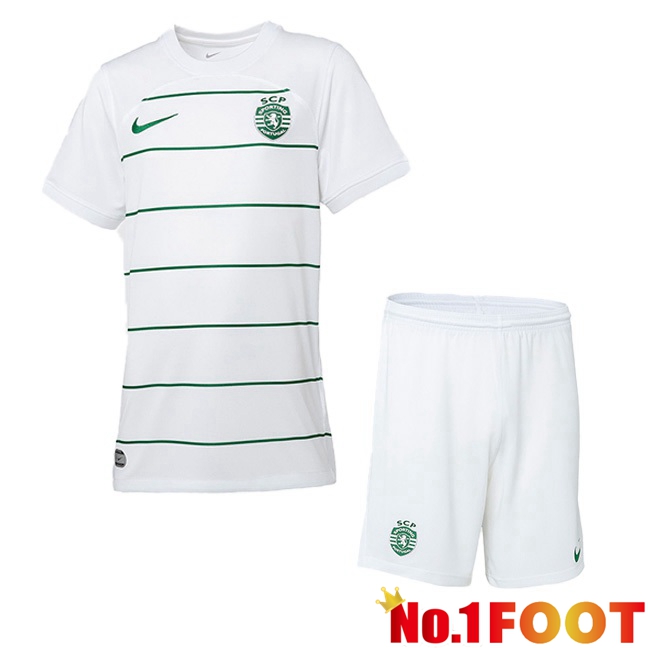 Sporting CP Kids Away Football Jersey White 2023/2024