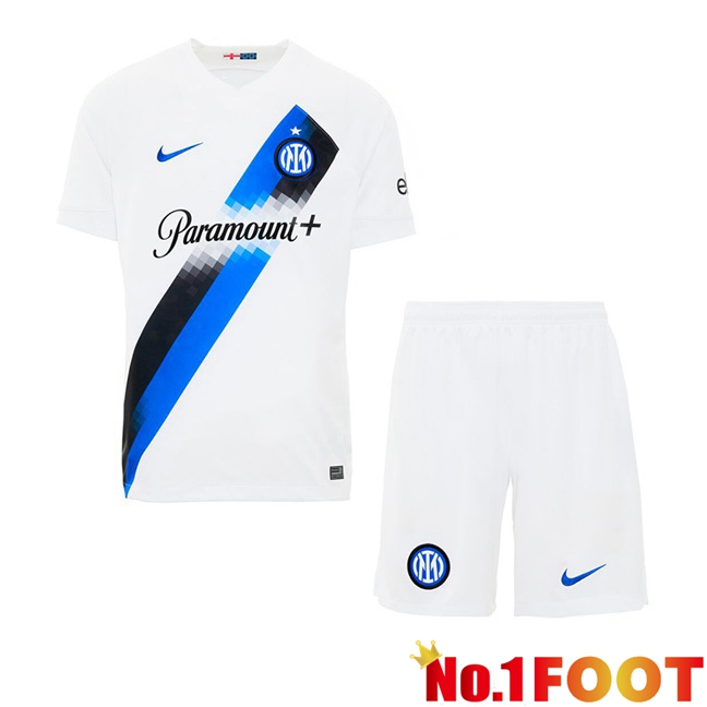 Inter Milan Kids Away Football Jersey White 2023/2024