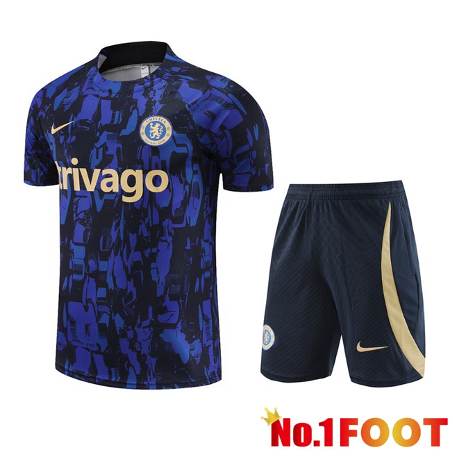 FC Chelsea Training T Shirt + Shorts Blue Royal 2023/2024