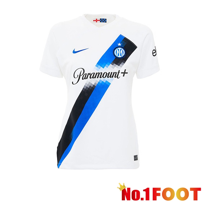 Inter Milan Womens Away Football Jersey White 2023/2024