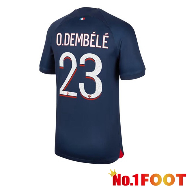 Paris PSG (O.Dembélé 23) Home Football Jersey Blue Royal 2023/2024