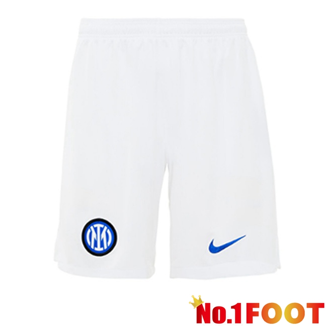 Inter Milan Soccer Shorts Away White 2023/2024