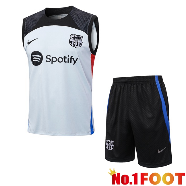 FC Barcelona Soccer Vest + Shorts Grey 2023/2024