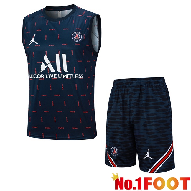 Paris PSG Soccer Vest + Shorts Blue Royal 2023/2024