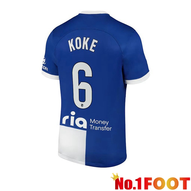 Atletico Madrid (Koke 6) Away Football Jersey Blue 2023/2024