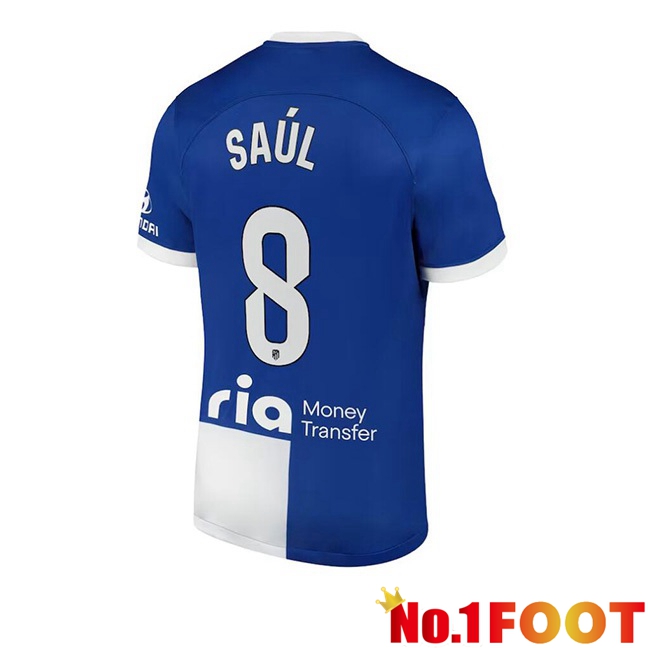 Atletico Madrid (Saúl 8) Away Football Jersey Blue 2023/2024