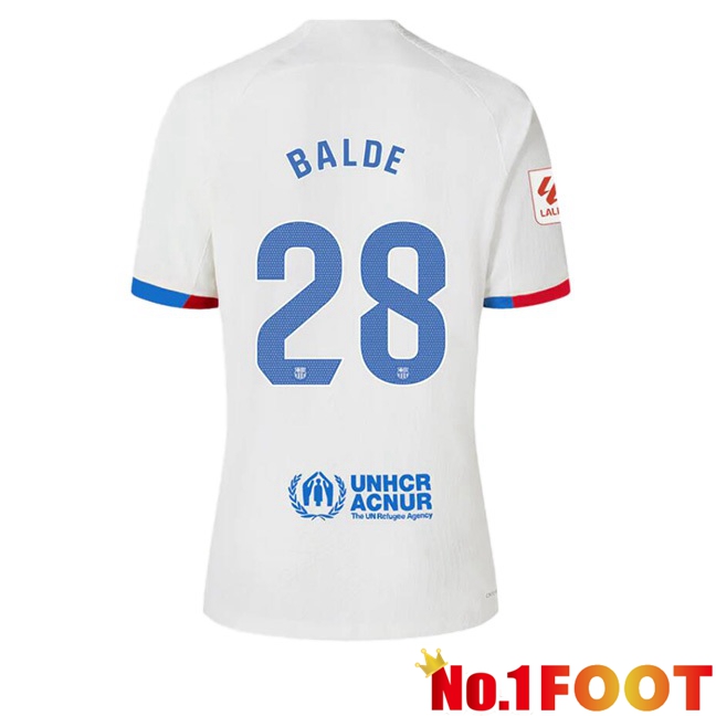 FC Barcelona (BALDE 28) Away Football Jersey White 2023/2024