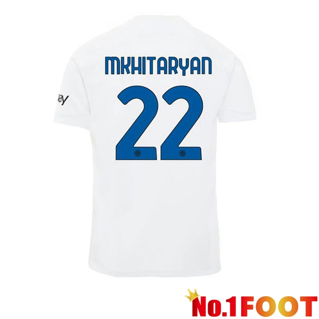 Inter Milan (MKHITARYAN 22) Away Football Jersey White 2023/2024